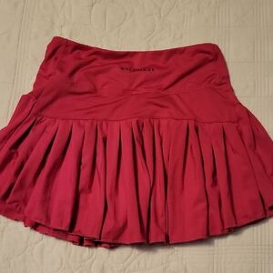 Pink Pleated Skater Mini Skirt for Casual Wear